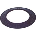 Ροζέτα Για Μπουρί-Σωλήνα Εμαγιέ Μαύρη Φ120