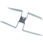 Πιρούνα Διπλή Inox Κοκορετσιού - Κοτόπουλου Για Τετράγωνη Σούβλα