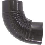 Γωνία Σόμπας Για Μπουρί-Σωλήνας Εμαγιέ Μαύρη Φ150