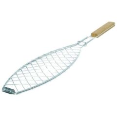 Σχάρα Χρωμίου Ψαριού Β Με Ξύλο (37 X 14.5)