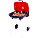 Ψησταριά Εμαγιέ Τετράγωνη Με Καπάκι (Π48Cm Μ47Cm Υ67Cm)