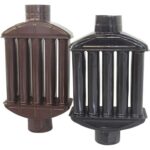 Καζό Σόμπας Για Μπουρί-Σωλήνα  Εμαγιέ Καφέ Φ120